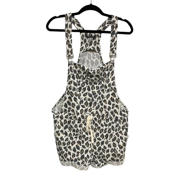VENUS Pants - Venus Cheetah Romper, Size Large, Pockets, Drawstring Waist, Summer, Playful